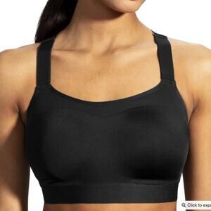 Brooks Black Dare Racerback SportsBra Run Bra Size 34E